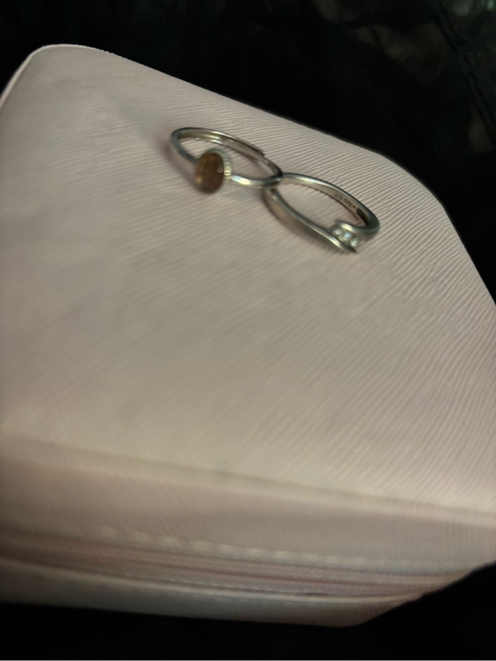 2 Sterling Silver Rings (1 adjustable)